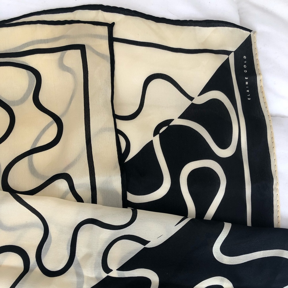 Vintage Elaine Gold silk scarf